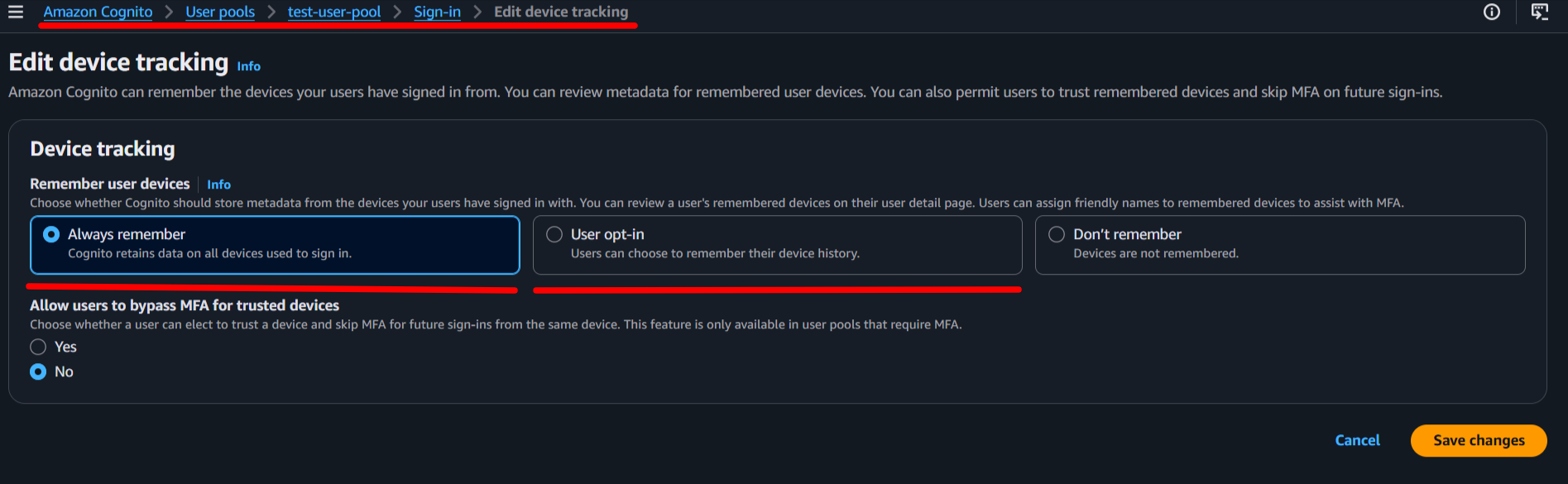 cognito device flow