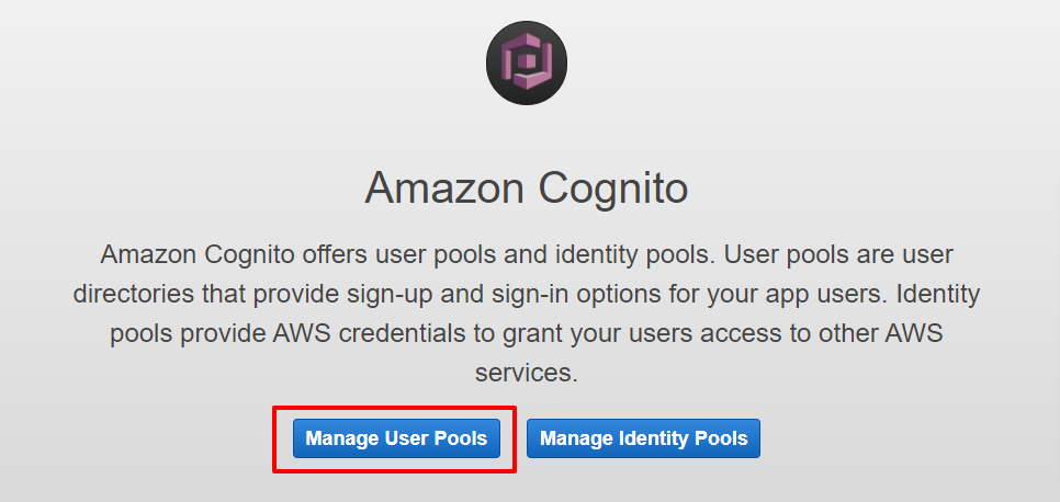 AWS Cognito Step1