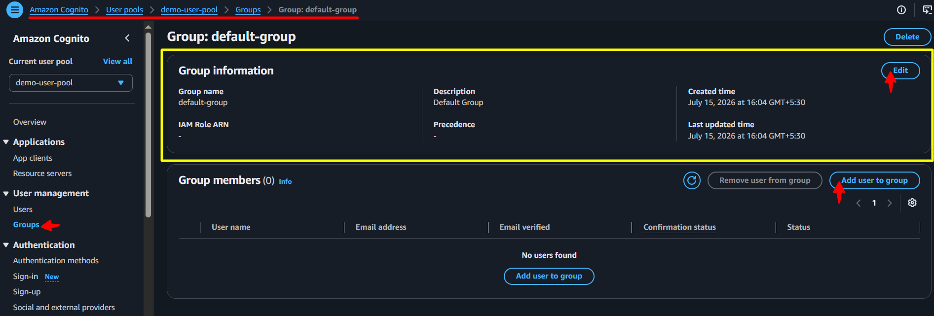 AWS Cognito - Login Page Settings